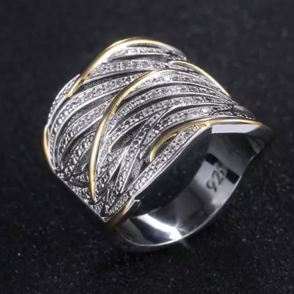 Silver Unique Shape Ring - Picture 3 of 4